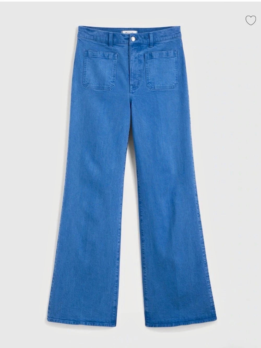 Madewell Emmy Wide Leg Patch Pocket Jeans — Blue